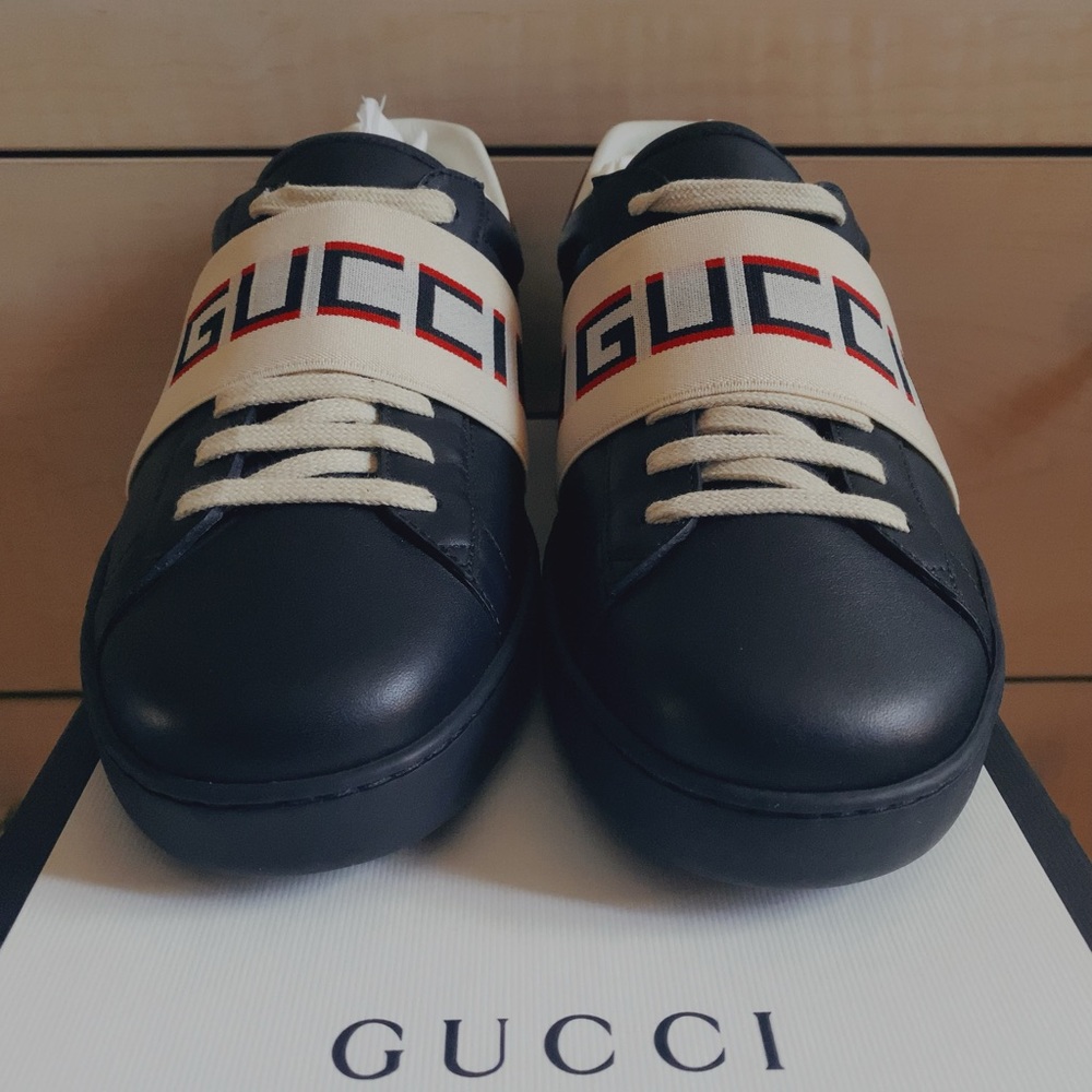 GUCCI 2020 New Ace Stripe Leather Sneaker 11US MEN